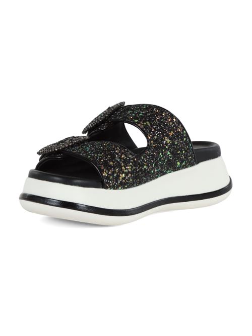Sandalo glitterato Mina 24B Gio+ GIO + | MINA24B-NERO
